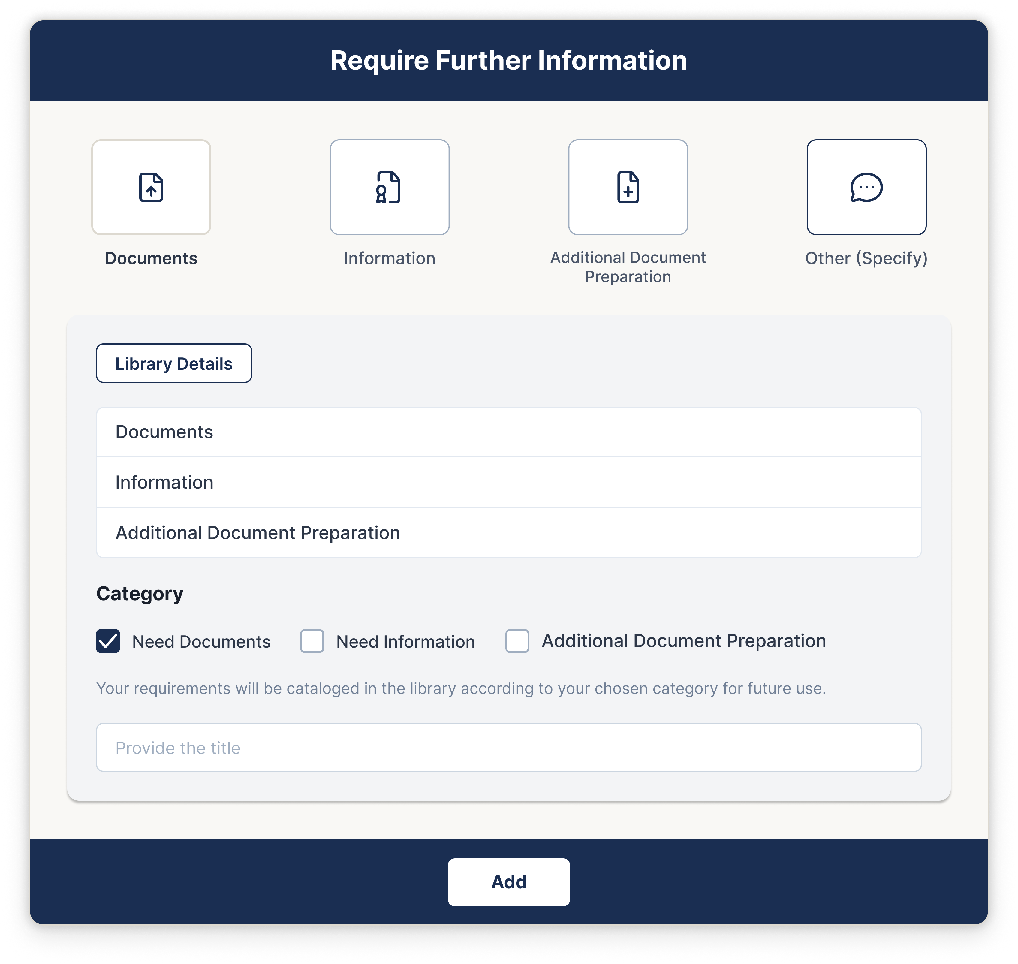 Customizable intake forms preview