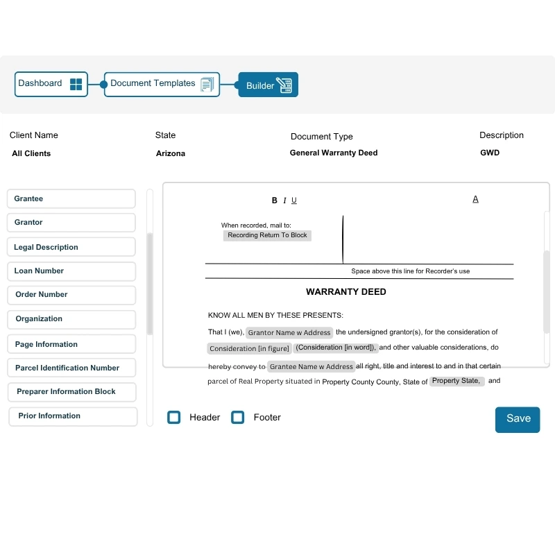 Create your own legal document templates
